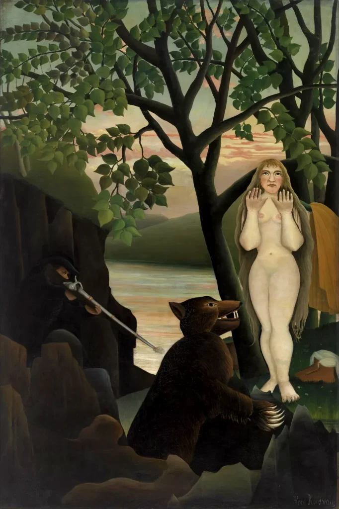 immagine del quadro di Henri Rousseau (1844-1910) Cattiva sorpresa, 1899-1901 Olio su tela, 194 x 6 x 129,9 cm Filadelfia, The Barnes Foundation Foto © 2026 The Barnes Foundation
