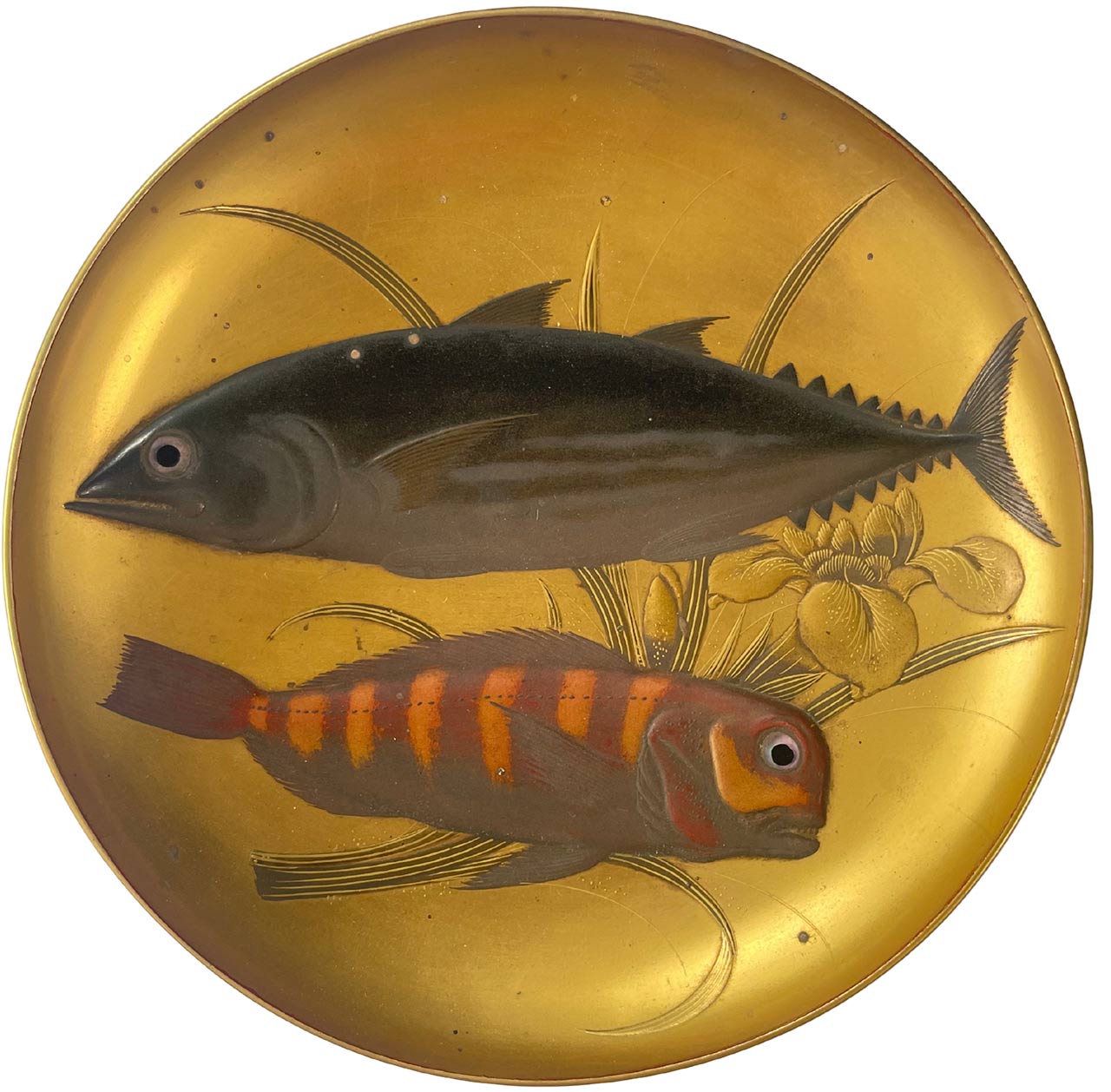 immagine per Saka-zuki (ciotola per sakè decorata con pesci)