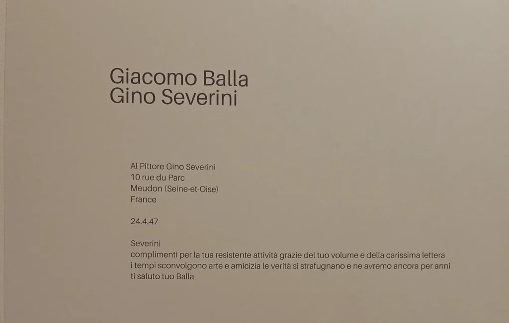 immagine per Giacomo Balla a Gino Severini