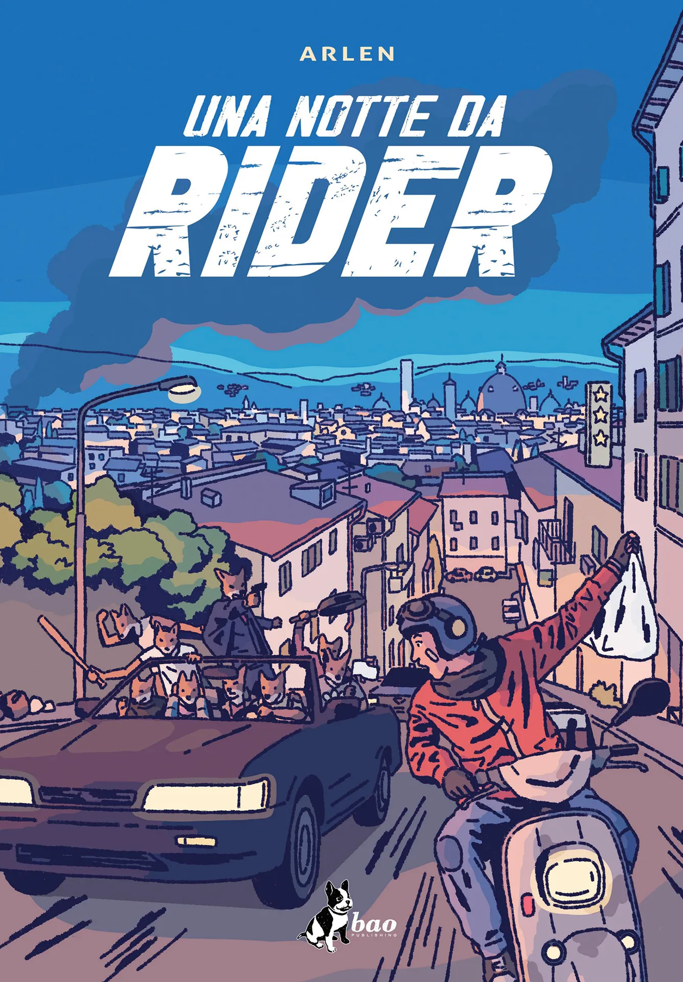 immagine per La copertina di Una notte da rider di Arlen, edito dalla Bao Publishing.