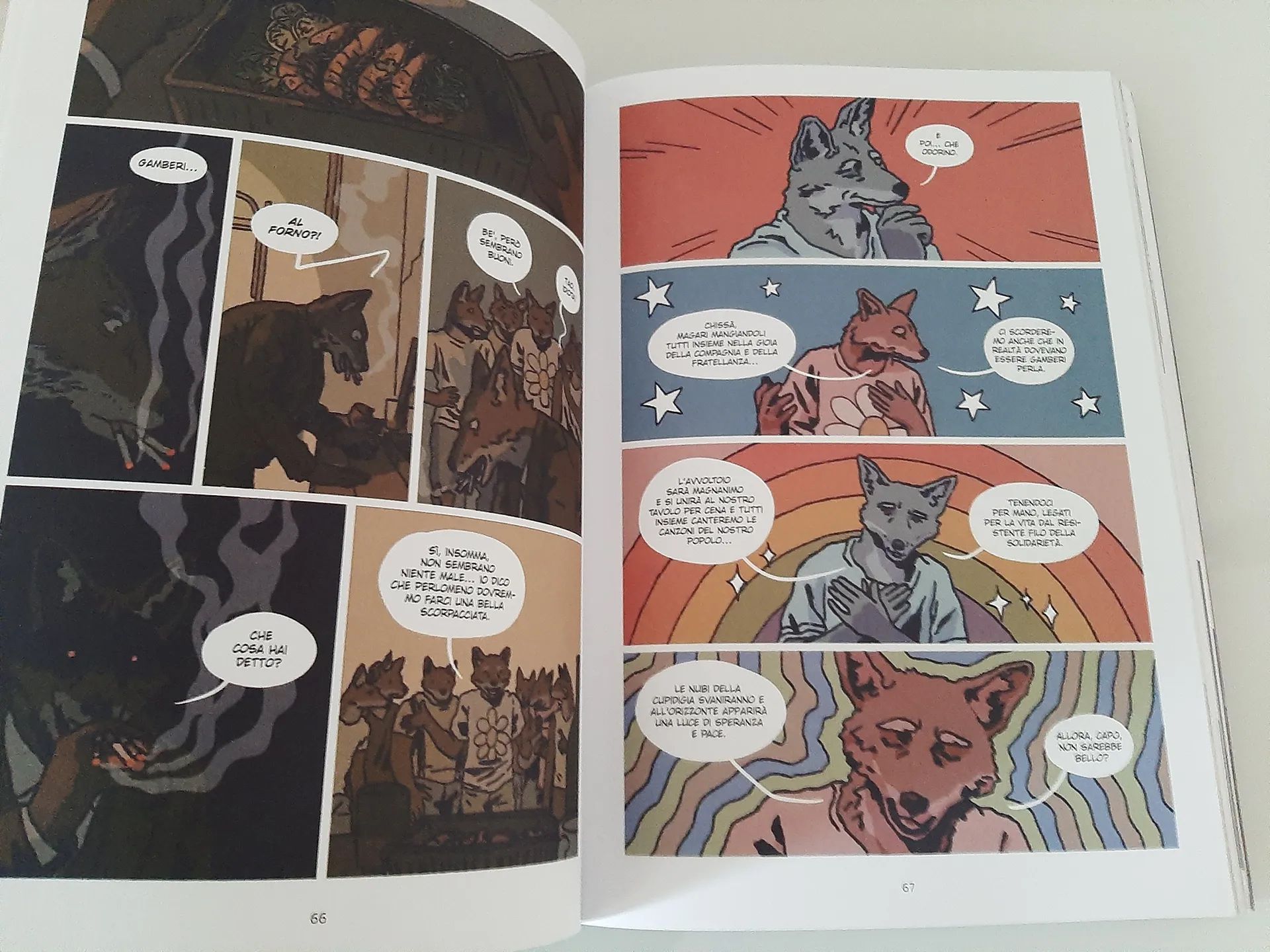 immagine per Tavole da Una notte da rider di Arlen, della Bao Publishing. Un fumetto divertente, ricco di inventiva e idee originali.