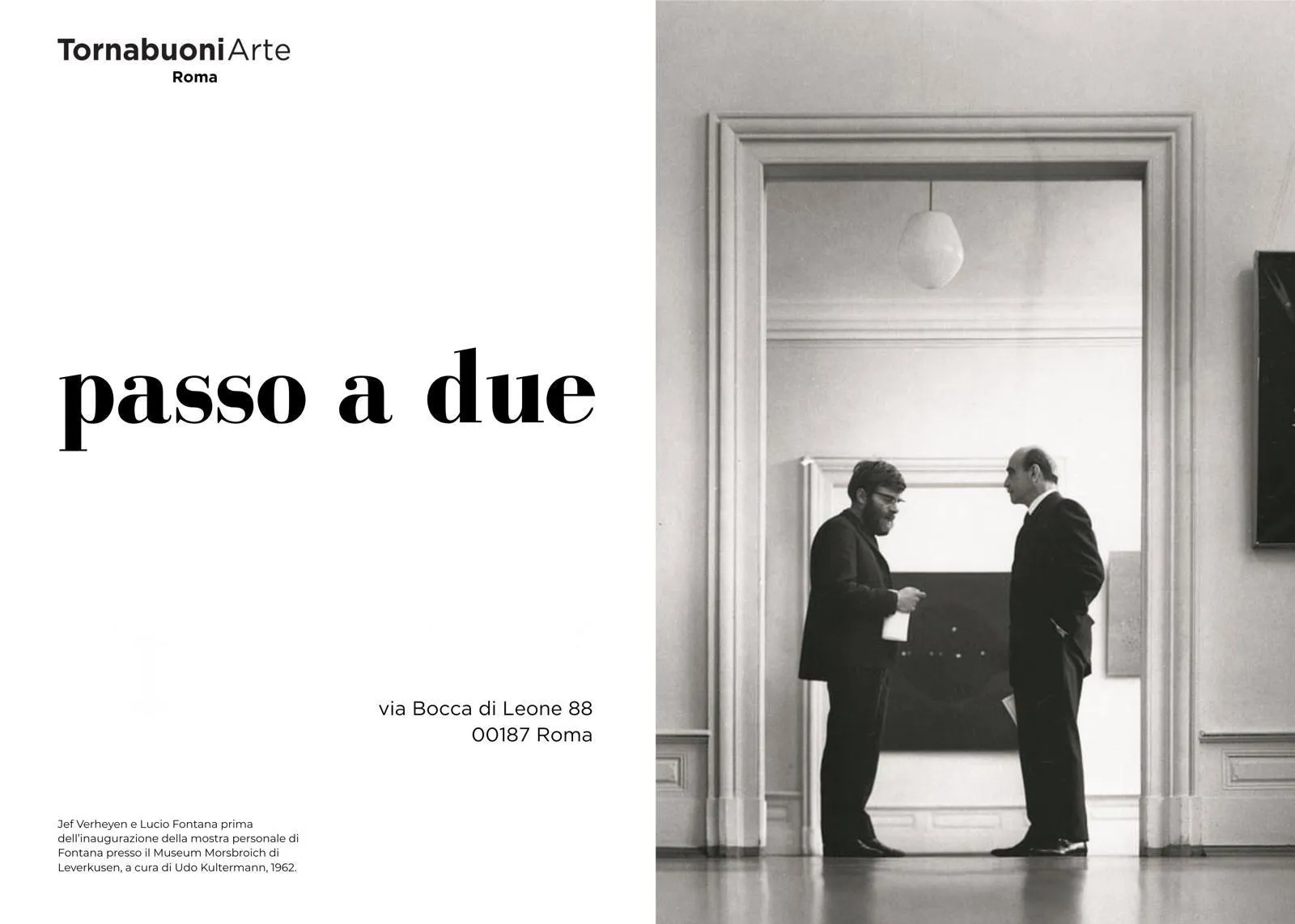 immagine per flyer della mostra Passo a Due, Tornabuoni Arte