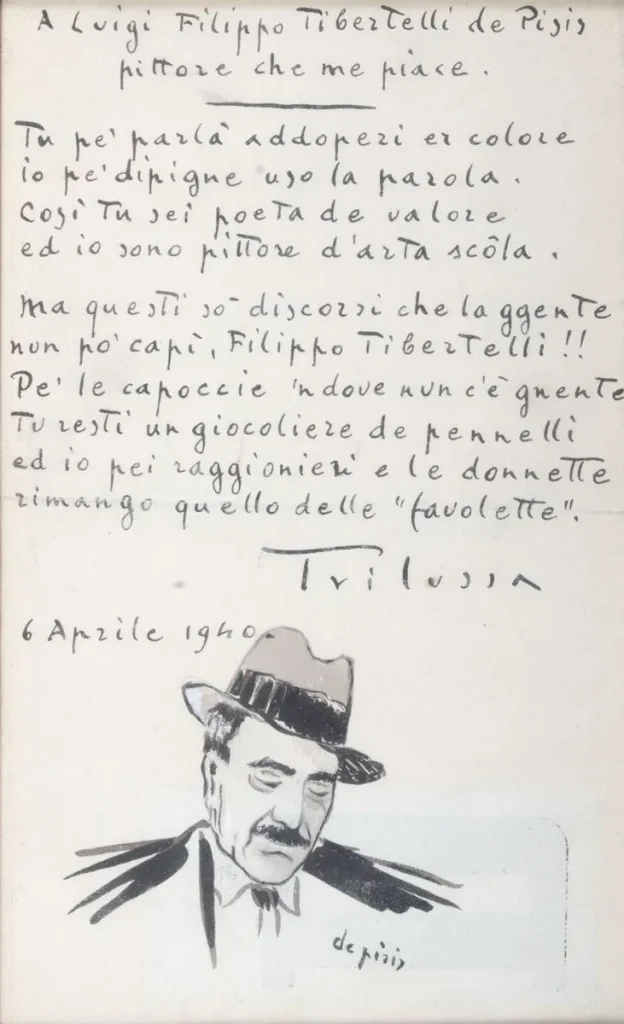 immagine per lettera di Trilussa a De Pisis