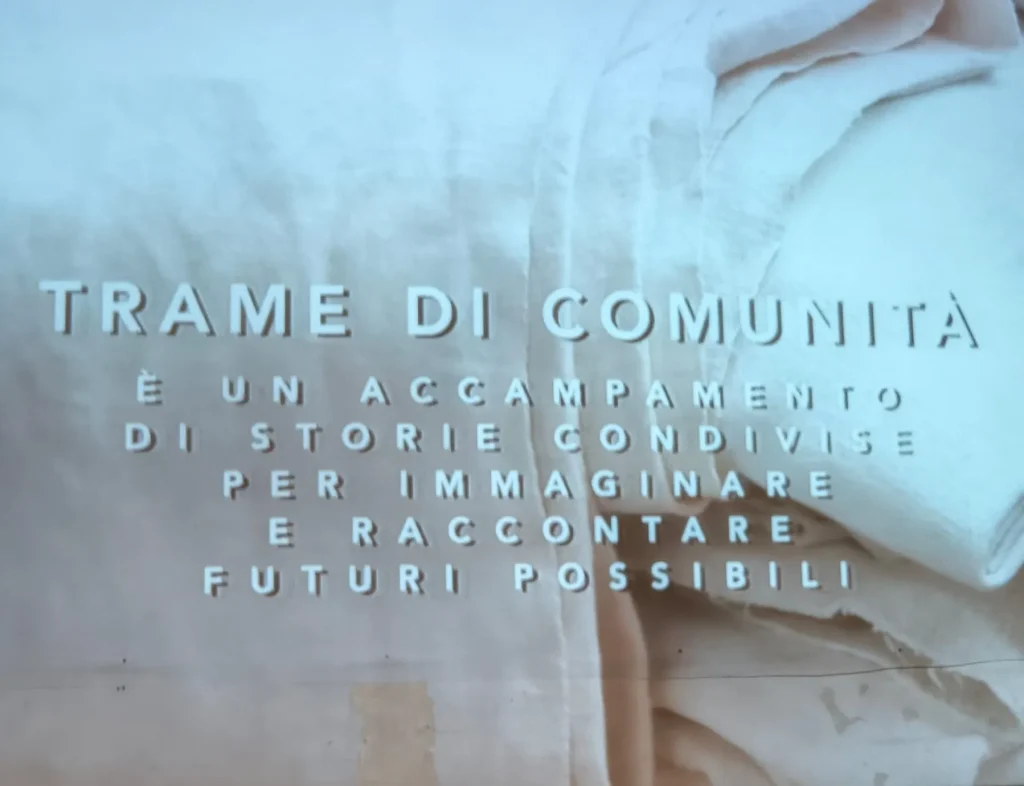 immagine per L. Orta- trame di comunità. frame video mostra. Foto di S. Piu