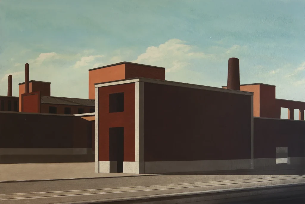 immagine per Arduino Cantàfora Domenica, 2016 Vinilico e olio su tavola 80x120cm Collezione Antonio Colombo, Milano