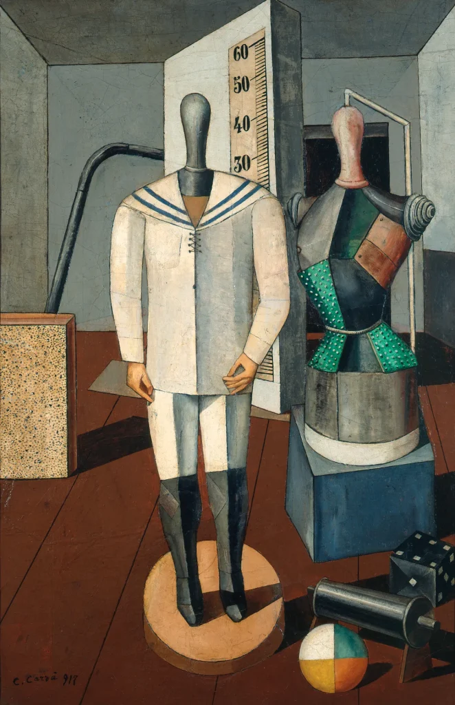 immagine per Carlo Carrà Madre e figlio (Natura morta con manichini), 1917 Olio su tela 90 x 59,5 cm Grande Brera – Palazzo Citterio, Milano ©Pinacoteca di Brera, Milano – MiC © Carlo Carrà, by SIAE 2026