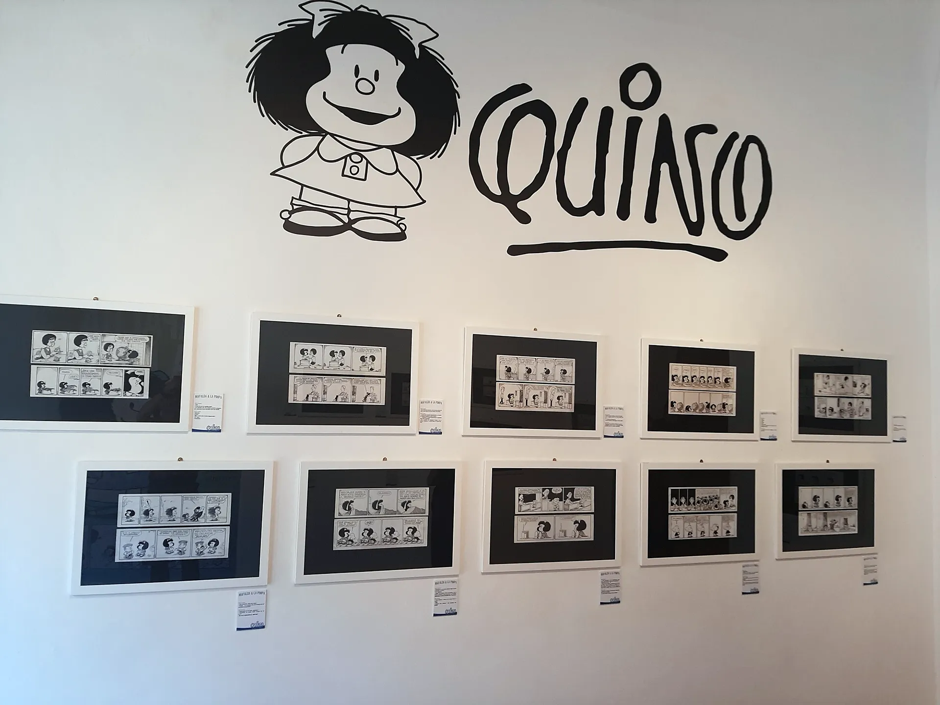 immagine per Alcune delle molte strisce di Quino esposte nell'Instituto Cervantes di Roma nella mostra Mafalda & La Pimpa