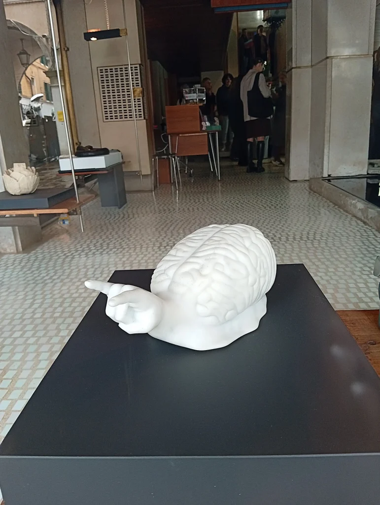 immagine per Leandro Erlich, Caracol - The Pace of Evolution, 2021, marmo bianco di Carrara -Negozio Olivetti, VE -Ass. Arte Continua -ph. Paolo Di Pasquale 2026