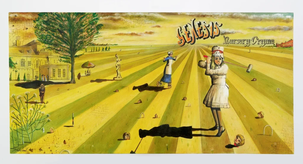 immagine per Paul Whitehead Nursery Cryme, 1971 (2011) Opera originale utilizzata per la copertina dell’album dei Genesis Olio su tela, 45,72 x 91,7 cm Fondazione Luigi Rovati, Milano