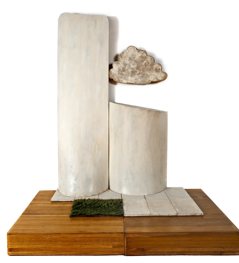 immagine per Pino Pascali Ruderi sul prato, 1964 Tela, spugna e smalto su legno 210 x 152 x 35 cm Galleria Nazionale d’Arte Moderna e Contemporanea, Roma Su concessione del Ministero della Cultura