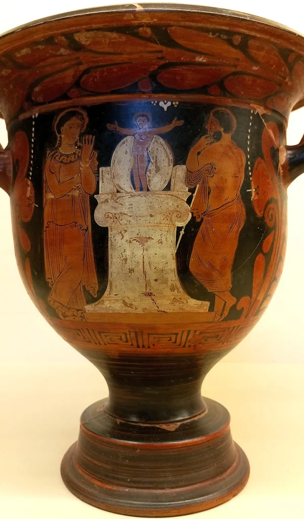 immagine per La nascita di Elena, cratere di Caivano, Napoli, Museo Archeologico.