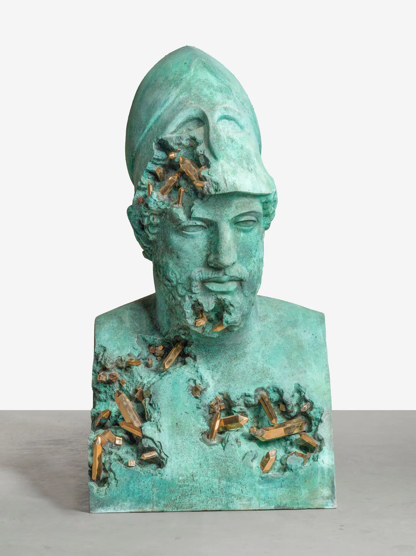 immagine per Daniel Arsham Bronze Eroded Bust of Pericles, 2021 199 x 107 x 97 cm | 78 3/8 x 42 1/8 x 38 3/16 inches Courtesy of the artist and Perrotin