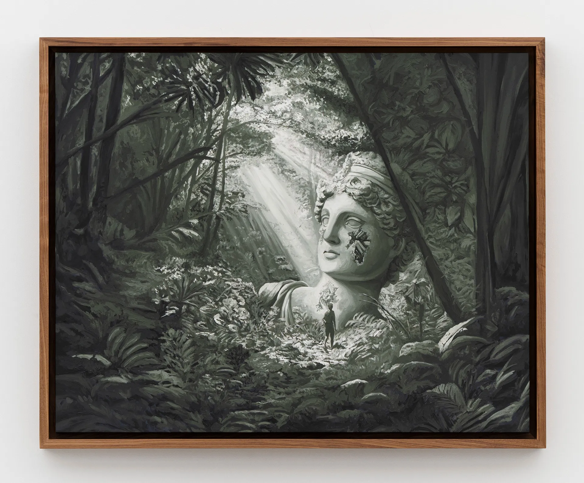 immagine per Daniel ArshamBust of Athena Discovered in the Jungle, 2024 Acrylic on canvas panel 121.9 x 147.3 x 5.7 cm | 48 x 58 x 2.25 inches Photo: Guillaume Ziccarelli Courtesy of the artist and Perrotin