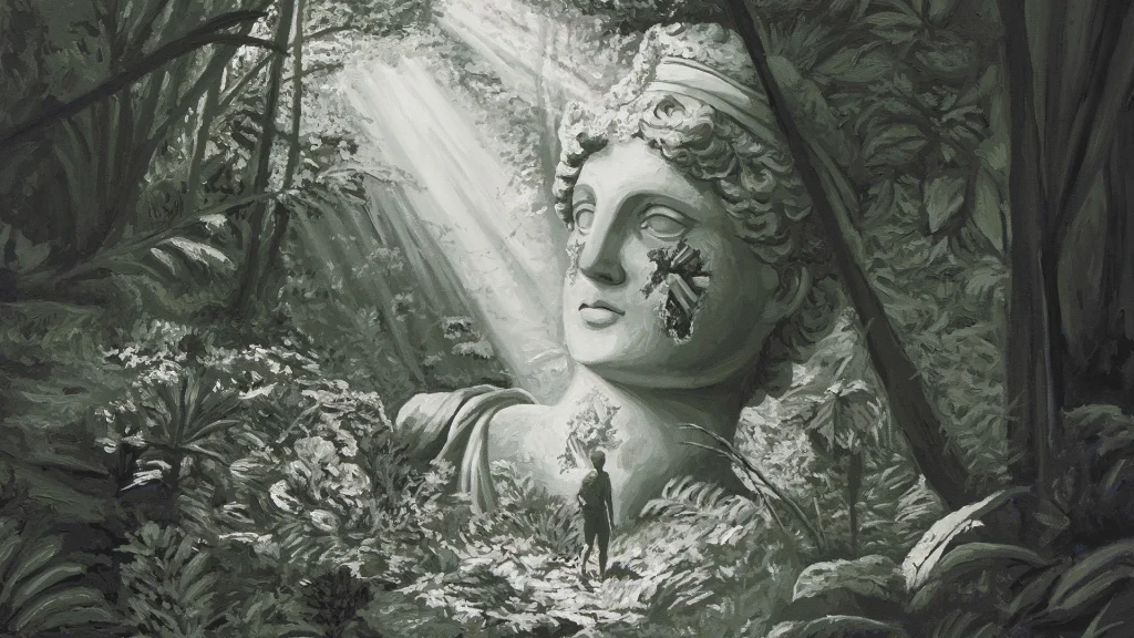 immagine per Time Fold di Daniel Arsham da Perrotin: l’archeologia come alibi