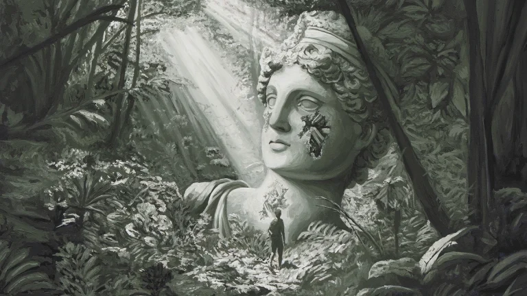 immagine per Time Fold di Daniel Arsham da Perrotin: l’archeologia come alibi