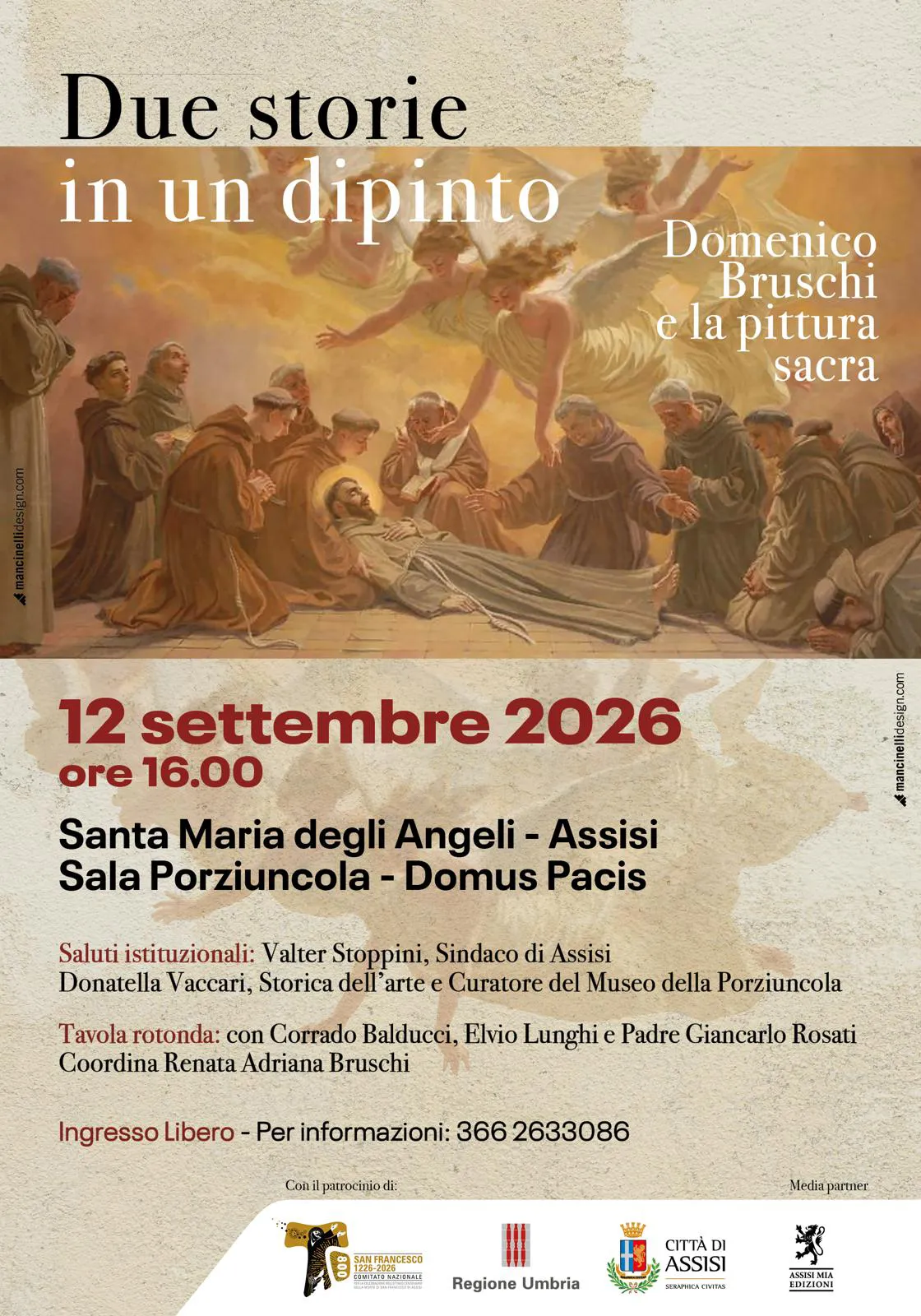 immagine per Nell’ottavo centenario della morte di San Francesco, due storie in un dipinto. Il Transito nella versione 800esca di Domenico Bruschi.