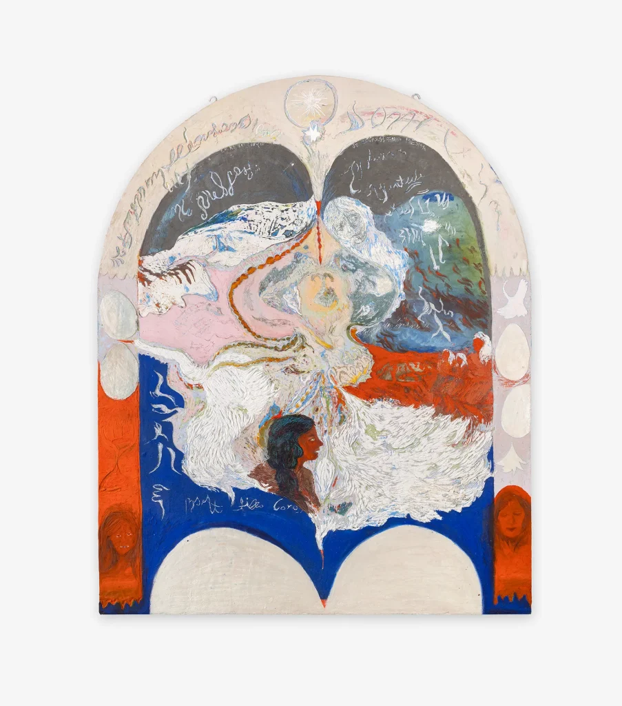 immagine per Imã (pintura arrepiada) 180 × 147,5 cm (70 7/8 × 58 1/8 in) oil, pigmented spackle and stratigraphy on wood 2026 Photo Robson Lemos