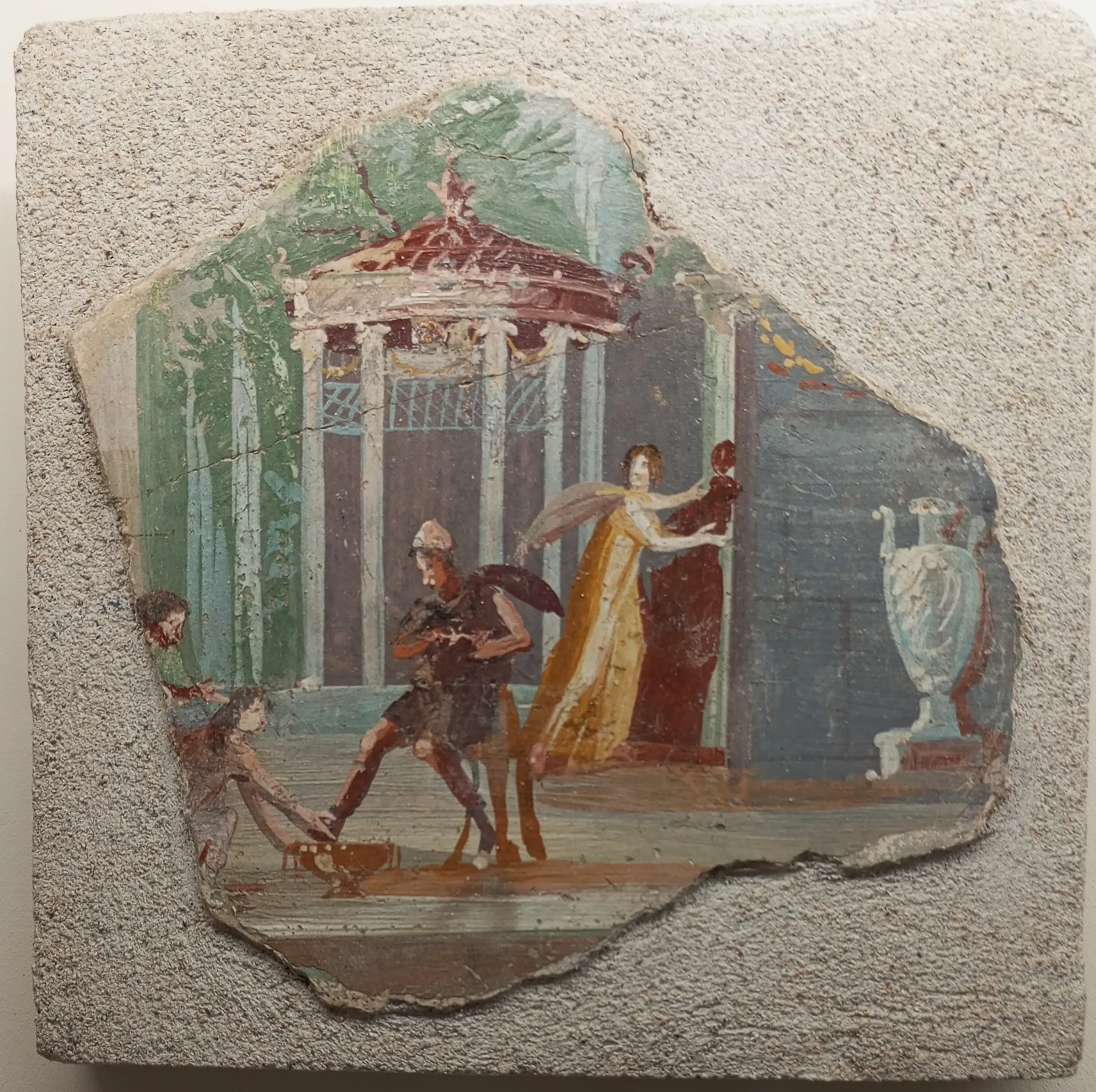 immagine per Euriclea riconosce Ulisse - affresco proveniente da Pompei - I secolo d.C. Parco Archeol. di Pompei-Antiquarium