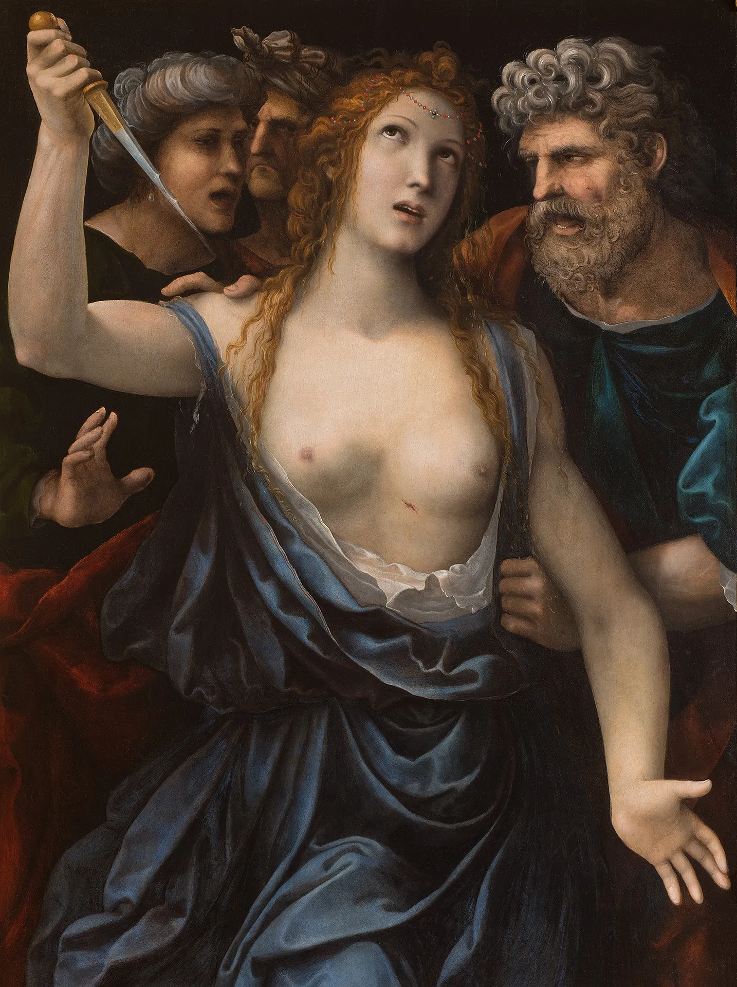 immagine per (Foto 7, courtesy of Fondazione Accorsi-Ometto) Sodoma, La morte di Lucrezia, 1515 circa; olio su tavola, Torino, Musei Reali - Galleria Sabauda