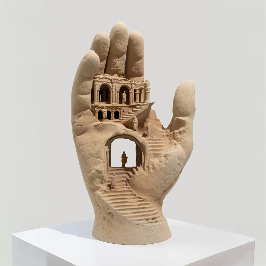 immagine per Daniel Arsham, Eroded Horizon installation view, Baró Galeria, Palma di Maiorca. Courtesy of the artist and Baró Galeria.