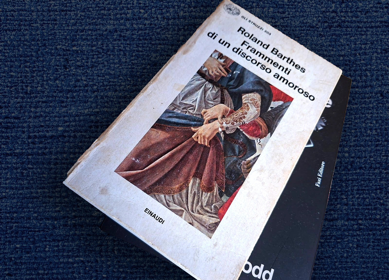 immagine coprtina per Frammenti di un discorso amoroso, di Roland Barthes, ed. 1977 - Einaudi