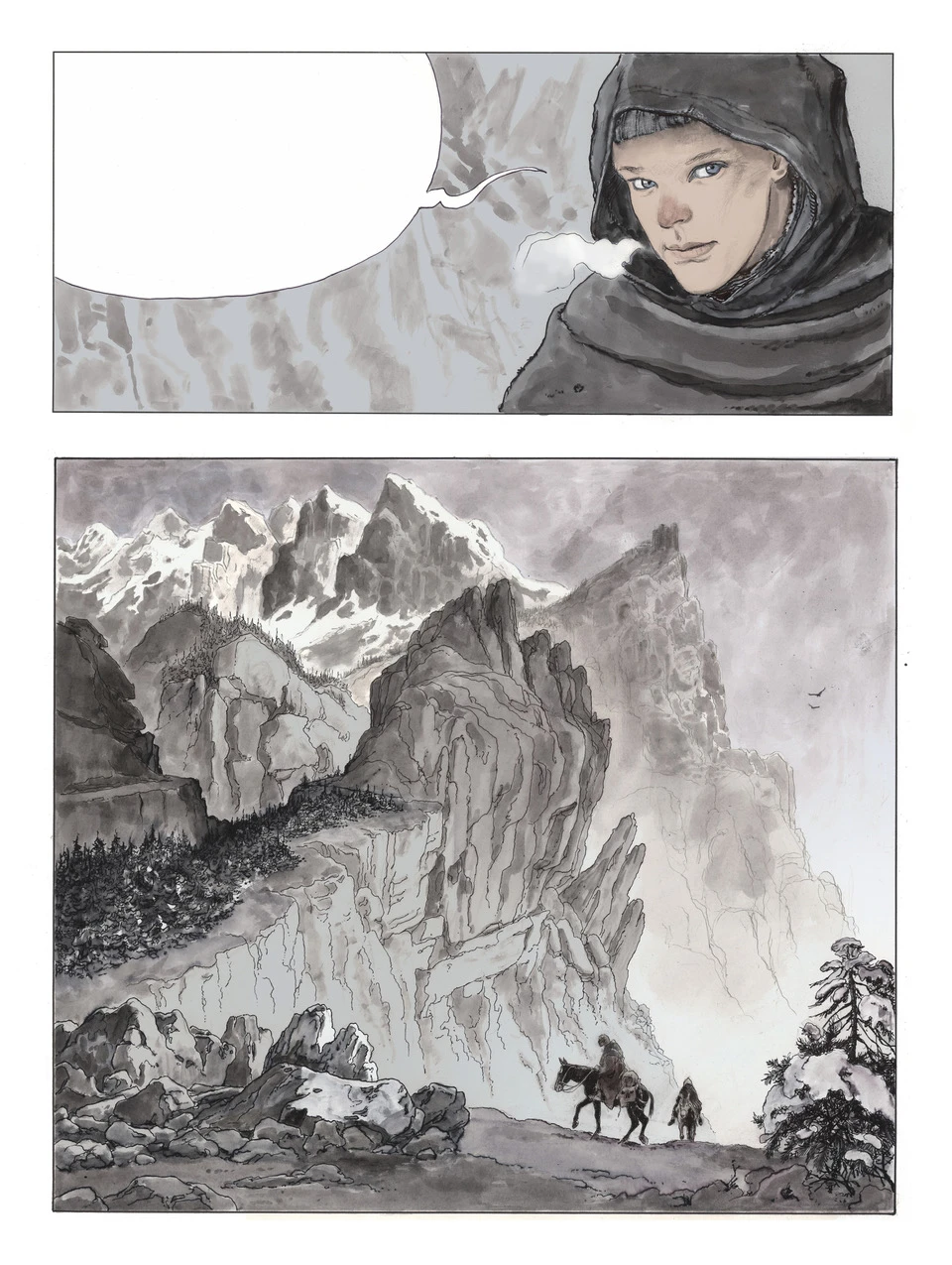 immagine per Milo Manara, Il Nome della Rosa, 2022,vol. I, p. 5, collezione dell'autore