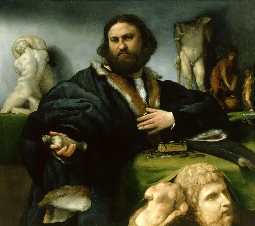 immagine per Fig. 8. Lorenzo Lotto, ritratto di Andrea Odoni, 1527, olio su tela, 104 x 116,6, Londra, Castello di Windsor, Royal Collection