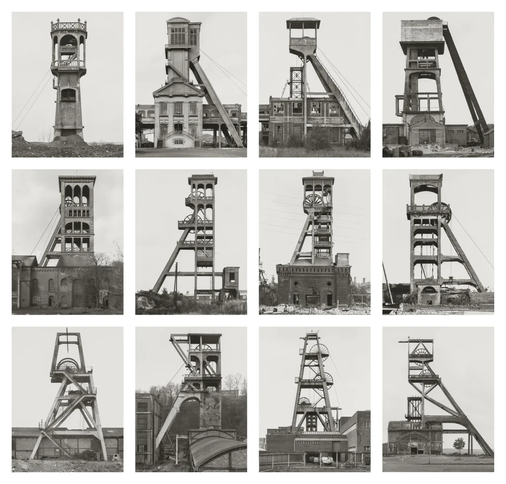 Autore: Bernd & Hilla Becher Titolo: Torri di estrazione in Belgio, Francia e Gran Bretagna #: BHB-FT-17 Anno: 1966-1979 Tecnica: Stampe ai sali d'argento ©: Estate Bernd & Hilla Becher, rappresentato da Max Becher Courtesy Die Photographische Sammlung/SK Stiftung Kultur – Bernd & Hilla Becher Archiv, Colonia