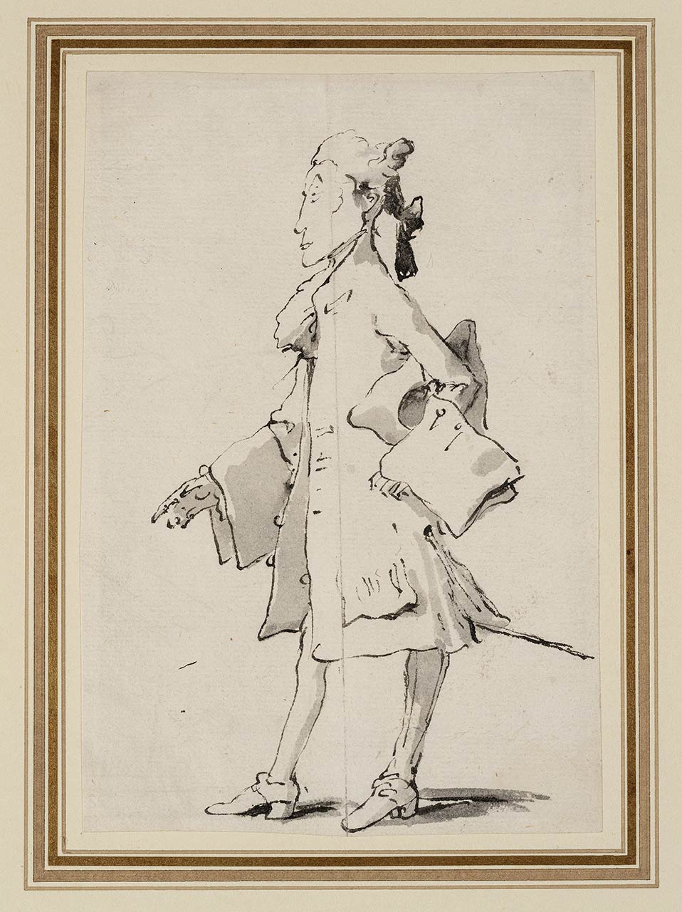immagine per Giambattista Tiepolo, Caricatura di un gentiluomo con un tricorno sotto il braccio