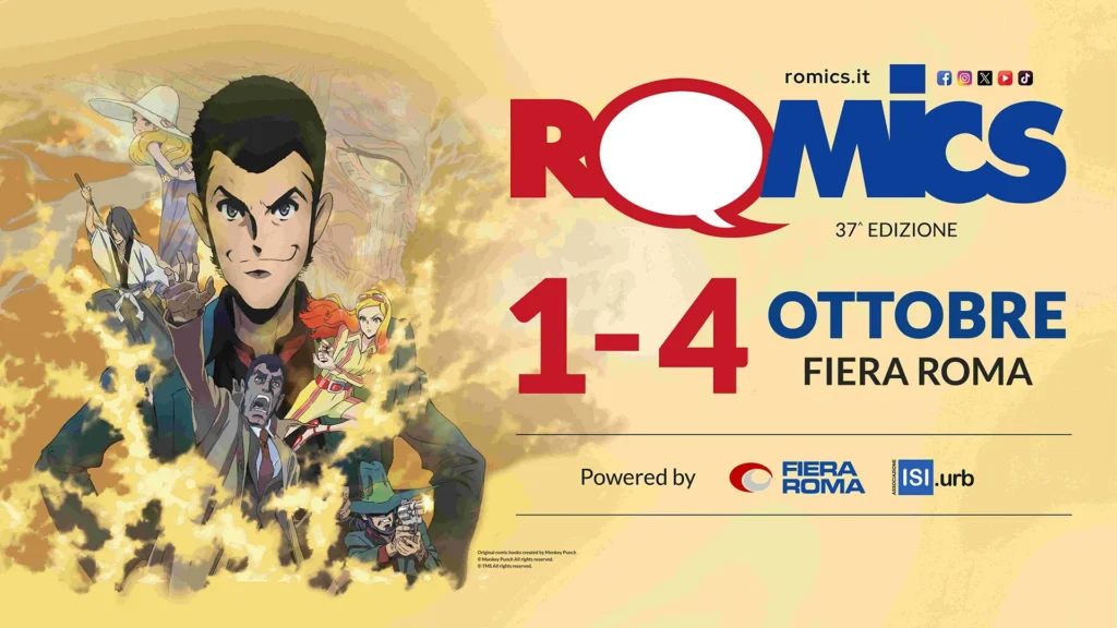 immagine per Il manifesto della 37ª edizione del Romics dedicato a Lupin III.