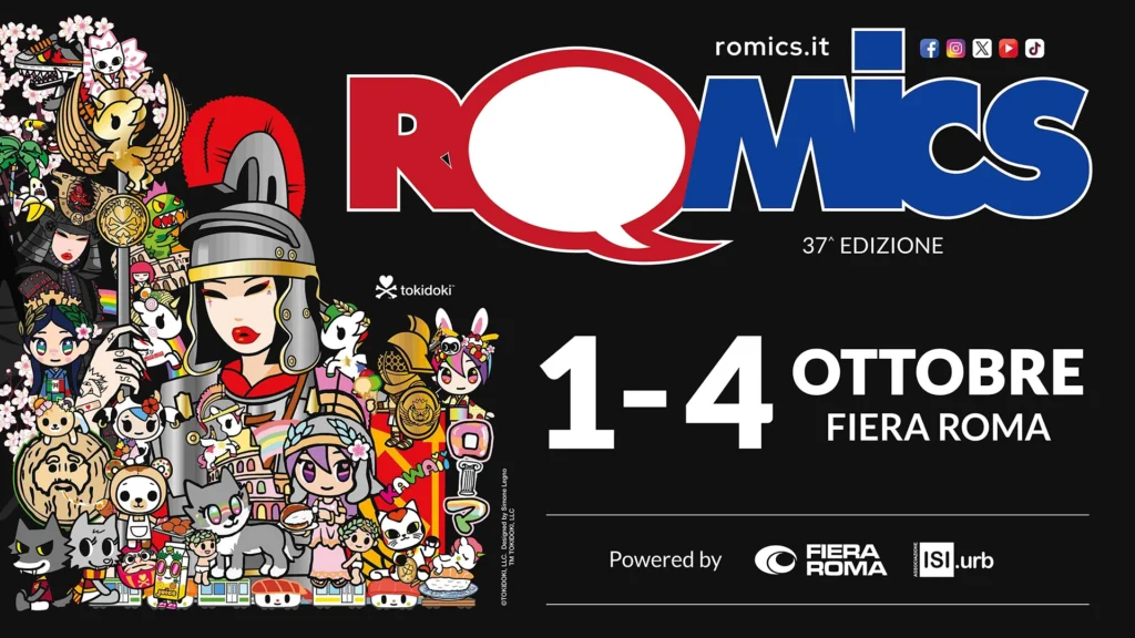 immagine per Il manifesto della 37ª edizione del Romics disegnato da Simone Legno.