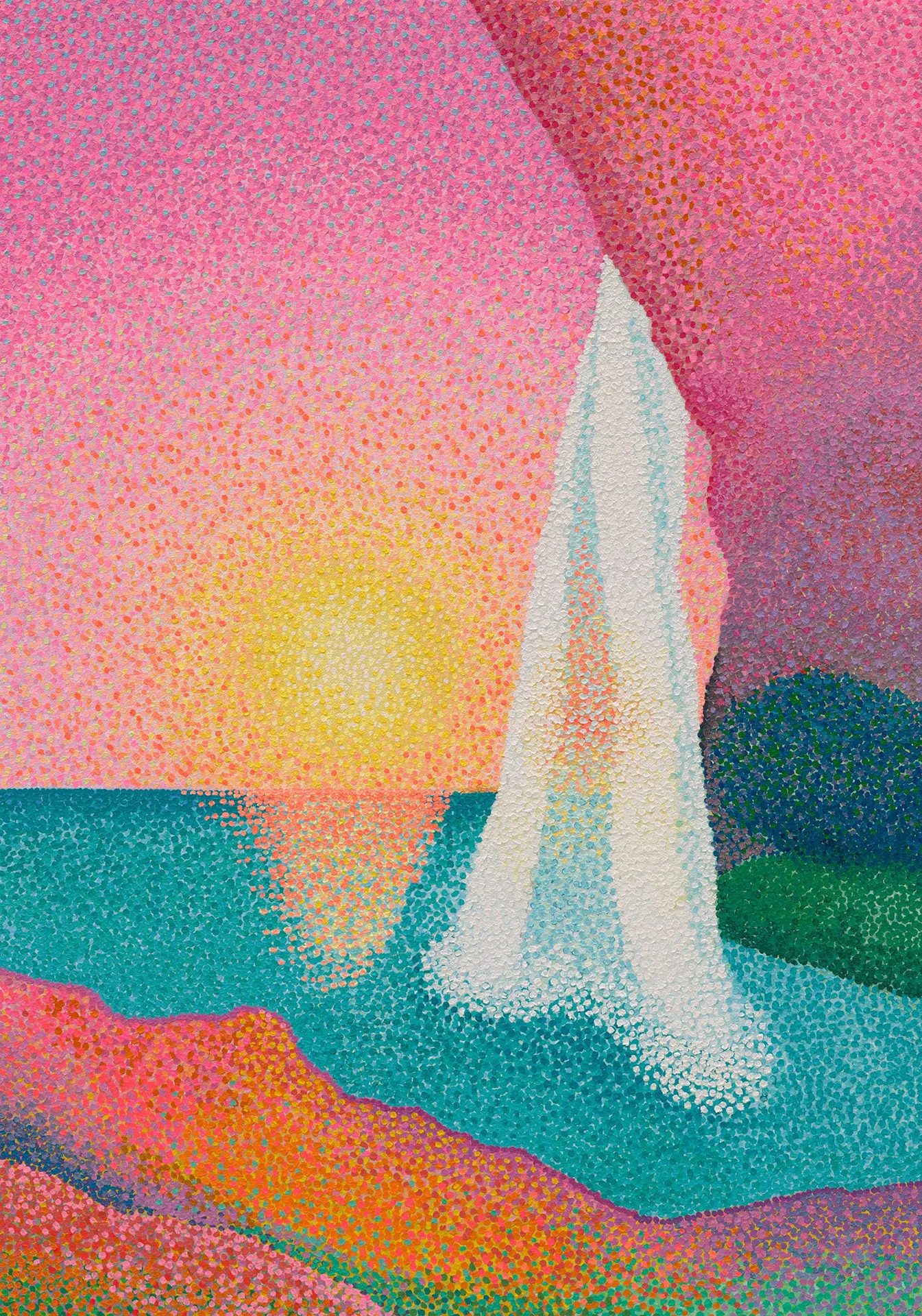 immagine per JENNIFER GUIDI Falling Veil Sea of Light 2026 Oil and sand on linen 30 x 21 inches Photo Brica Wilcox Courtesy the artist and Gagosian