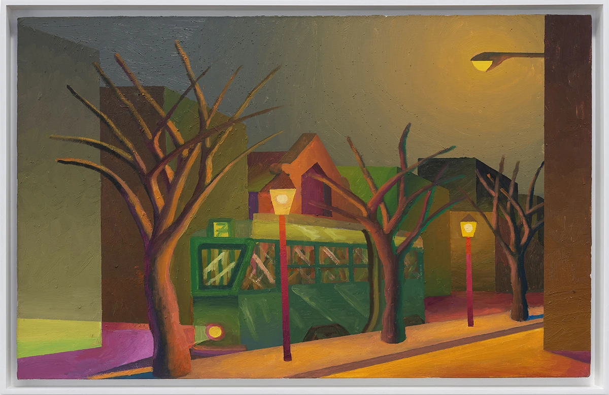 immagine per Salvo La città, 2013 Oil on canvas 38 × 60 cm | 15 × 23 5/8 inches41.2 × 63.2 × 4 cm | 16 1/8 × 24 7/8 × 1 5/8 inches (framed) © Archivio Salvo Courtesy Archivio Salvo and Sprüth Magers Photo: Kris Emmerson