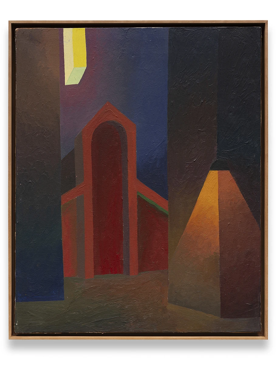 immagine per SalvoUntitled, 1988 Oil on canvas 50 × 40 cm | 19 3/4 × 15 3/4 inches 52.1 × 42.2 × 4 cm | 20 1/2 × 16 5/8 × 1 5/8 inches (framed) © Archivio Salvo Courtesy Archivio Salvo and Sprüth Magers Photo: Timo Ohler