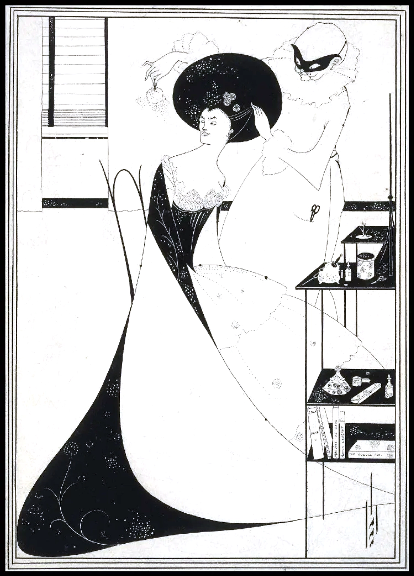 immagine per La toeletta di Salomè, illustrazione di Aubrey Beardsley per l'edizione inglese del 1894 della tragedia Salomè di Oscar Wilde.
