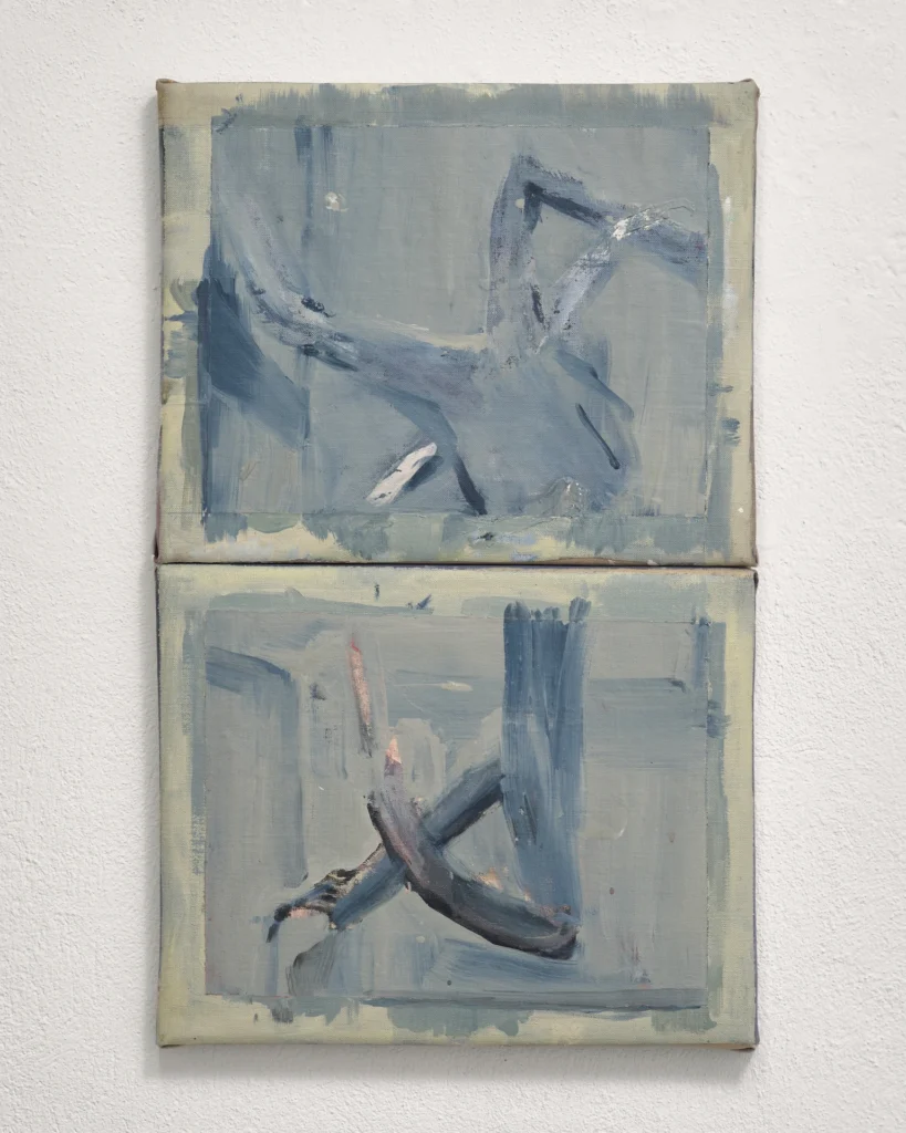 immagine per Alessandro Scarabello, Icarus, 2022, vertical diptych, olio su tela, 60,10x37,5 cm, courtesy the artist