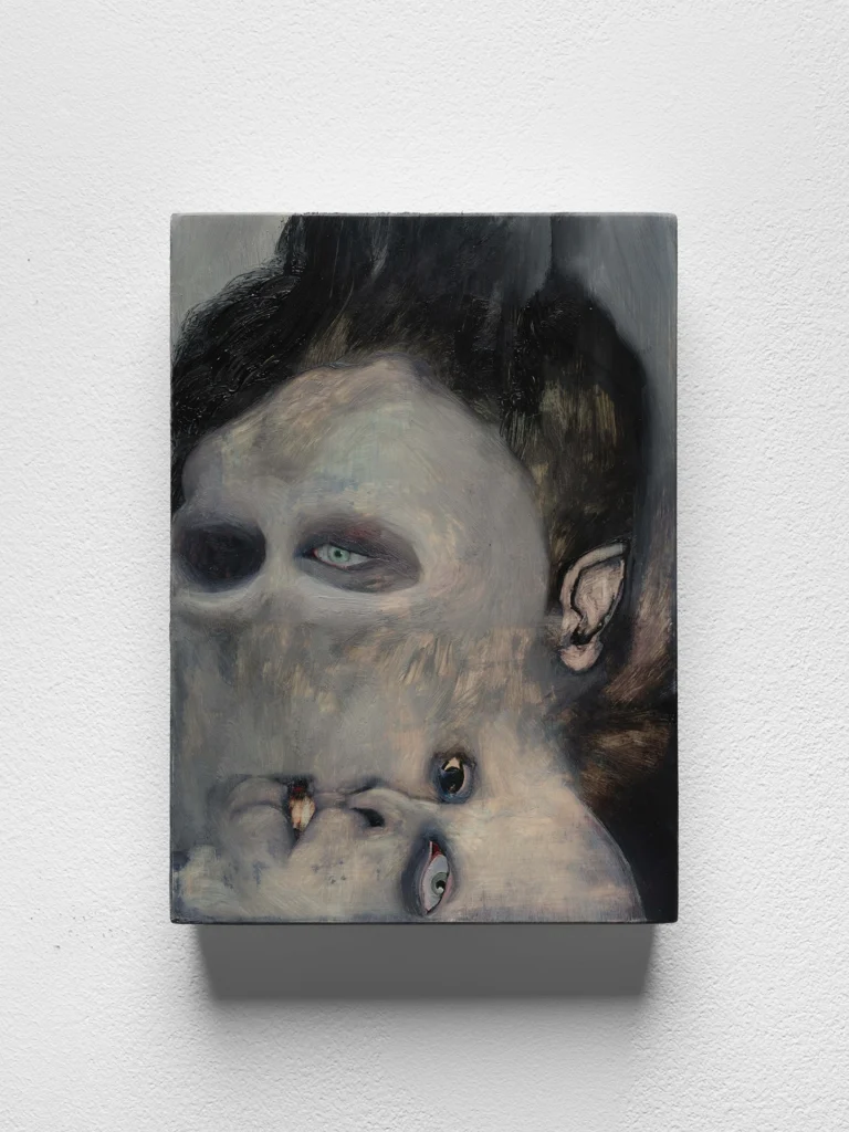 immagine per Untitled, 2026, oil on ground wood. Courtesy the artist and Galerie Molitor, Berlin. Photo by Marjorie Brunet Plaza.
