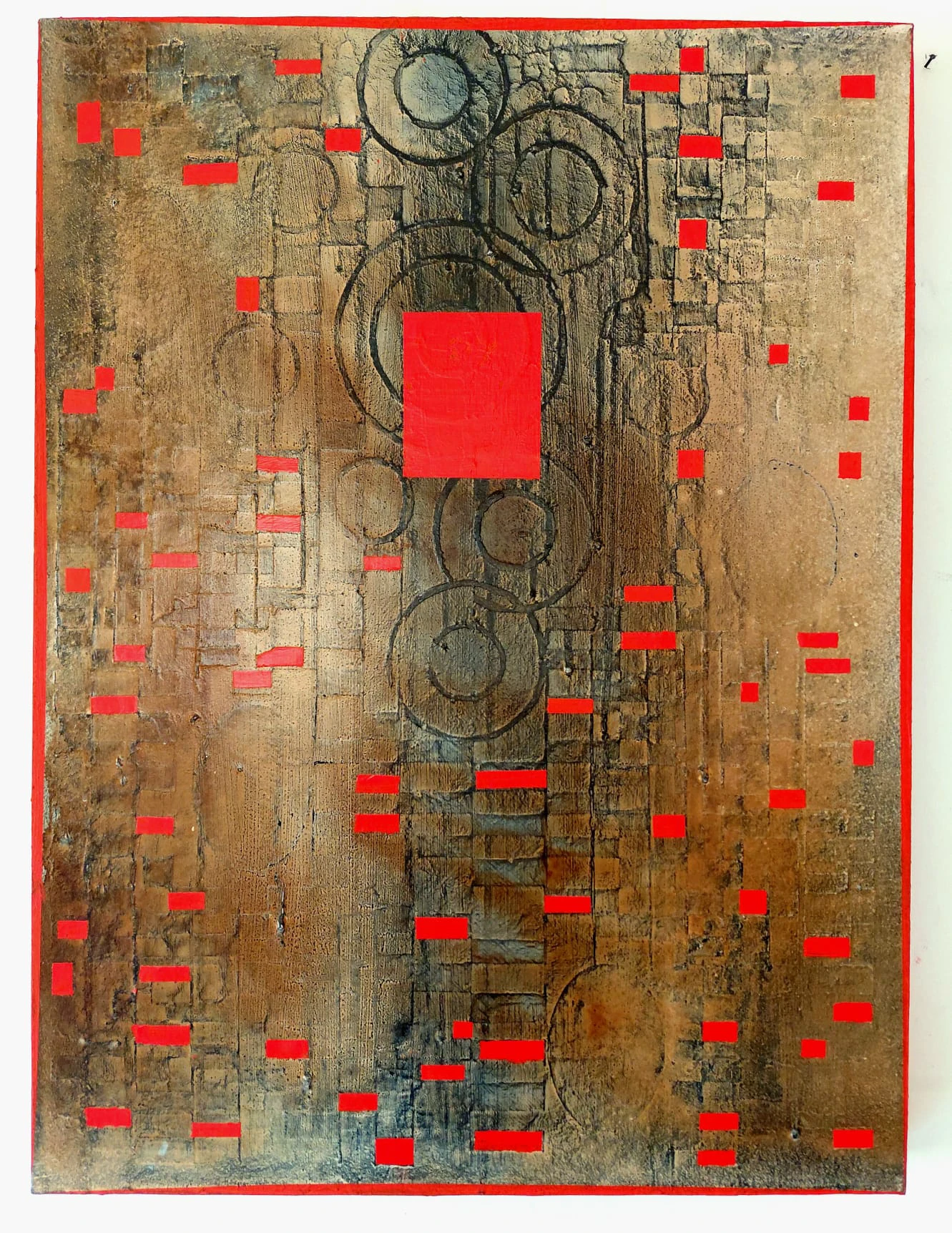 immagine per Roberto Floreani, Ritmato dell'illuminazione. Tecnica mista su tela, 80x60, 2026